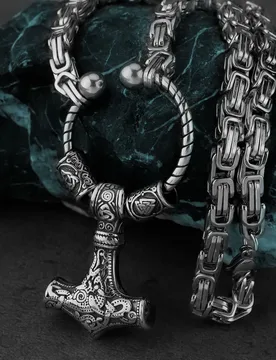 Popular Stainless Steel Thor's Hammer Set Pendant Necklace Nordic Viking Men's Birthday Gift Jewelry Accessories Wholesale - Aliexpress - FashionsVida