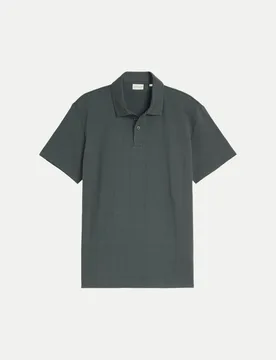 Polohemd mit einem strukturierten Karomuster Grau M - Tom Tailor Casual - FashionsVida