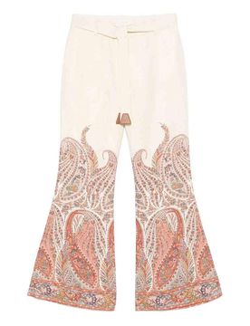 Zimmermann Pantaloni rhiannon crema
