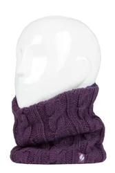 Women's 1 Pack 3.5 Tog Heatweaver Yarn Neck Warmer Dark Purple One Size - Purple - Size: One Size