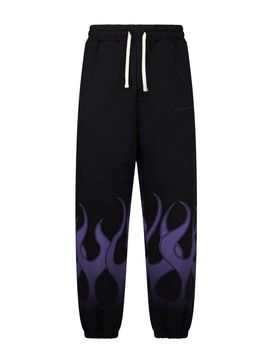 Pantalone Tuta Leggero Uomo Flames Pants Black/purple