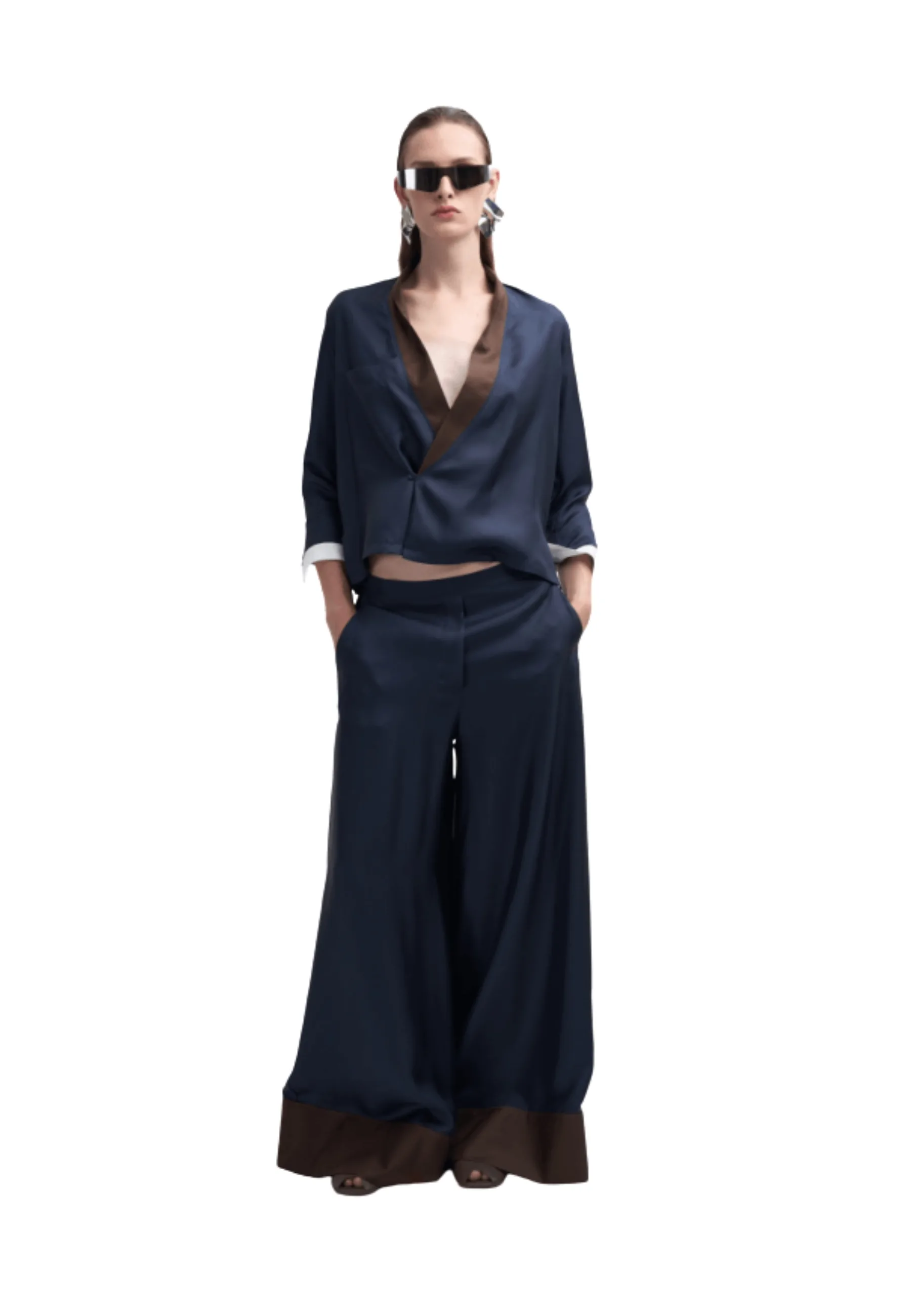 GIACCA Donna COGO CON BORDO MARRONE - CoGo - FashionsVida