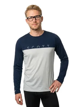 Maglietta A Maniche Lunghe Defined Dri Dark Blue / Spray Grey S - Scott - FashionsVida