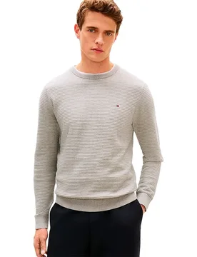 Maglione Seasonal Structure Light Grey Heather L - Tommy hilfiger - FashionsVida