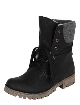 Rieker Botines con cordones negro