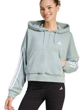 Essentials 3 stripes sudadera mujer Verde (L)