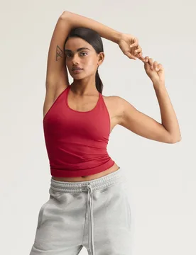 Canotta da yoga senza cuciture by Stella McCartney XS Soft Carmine - Adidas - FashionsVida