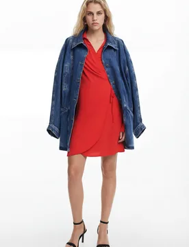 Desigual Robe chemise RED S female - Desigual - FashionsVida