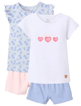 Pyjama à Manches Courtes 3107119801 2 Unités Mixed 6-7 Années Fille - Zippy - FashionsVida