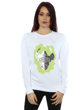 Women's The Descendants Cruella Long Live Sweatshirt in White Size: Large - White - Size: L - Disney - FashionsVida