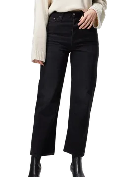 Washed Black Twisted Seam Jeans - Toteme - FashionsVida