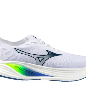 Neo Zen 2 Running Shoes White / Estate Blue / Lightning Yellow UK 10 Men - Mizuno - FashionsVida