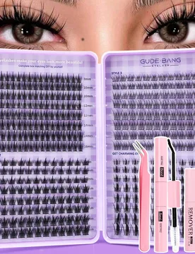 Piezas de racimos individuales, esenciales de maquillaje para clima cálido, pestañas postizas de visón sintético DIY, rizo D, longitudes mixtas 8- - Shein - FashionsVida
