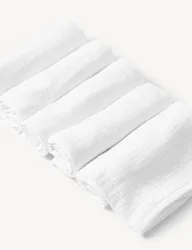 Pack Pure Cotton Muslin Squares White unisex