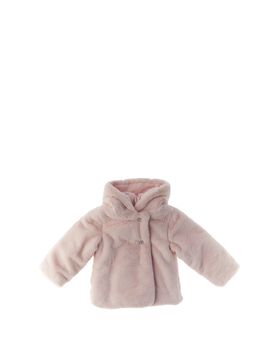 Finta pelliccia cappuccio ROSA 068/6M