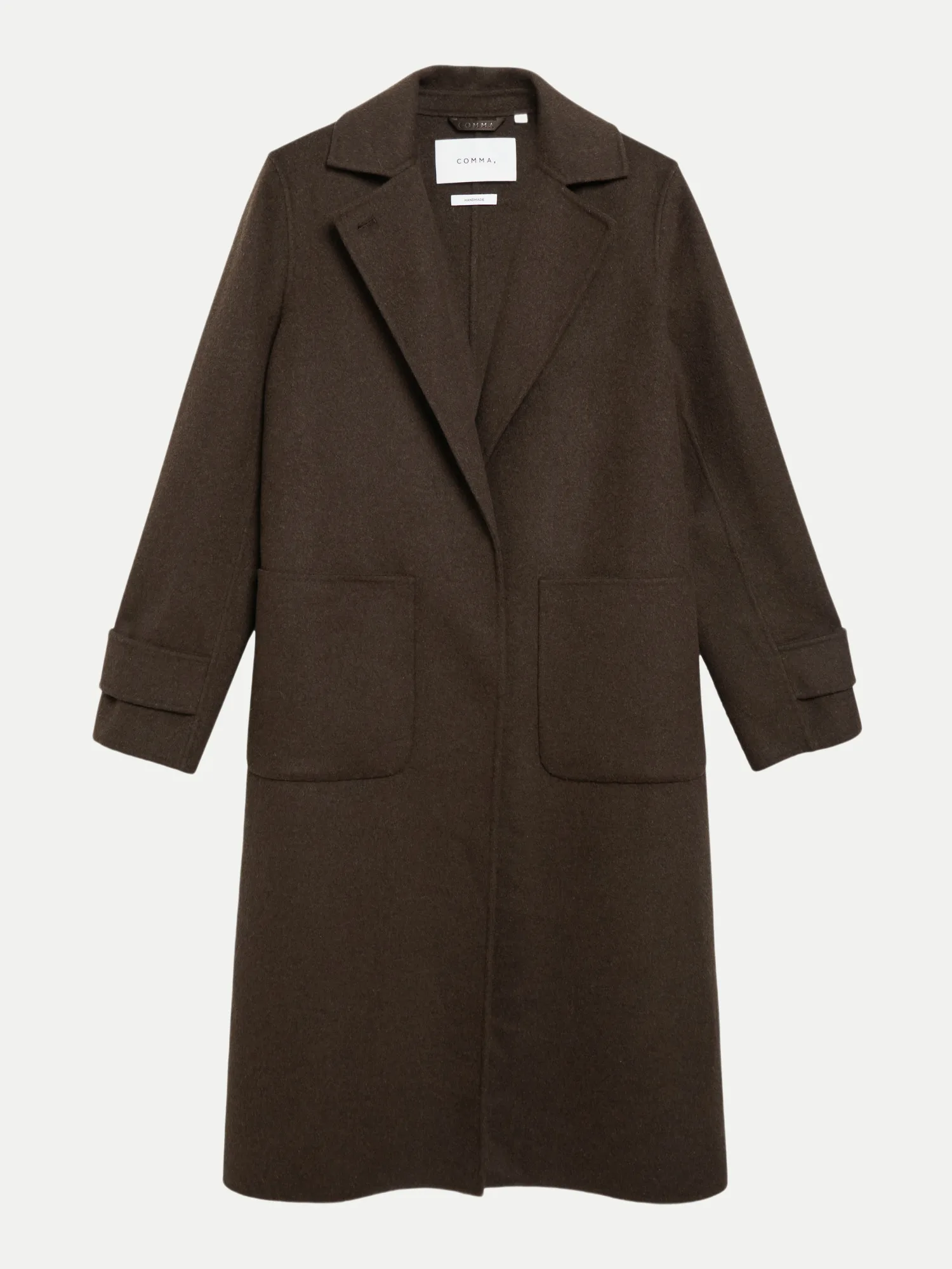Double Face Wollmantel Braun L - Comma - FashionsVida