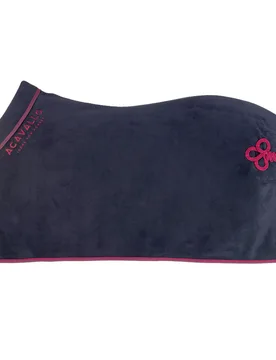 Fleecedecke, navy-burgundy 165cm - Acavallo - FashionsVida