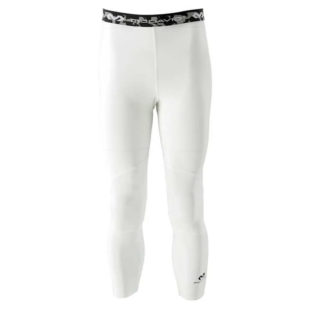 Leggings Compression With Dual Layer Knee Support White 2XL - Mc David - FashionsVida