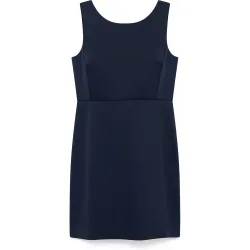 Vestido corto sin mangas con escote barco