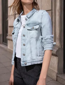 Street One Jeansjacke mit Brusttaschen und Knöpfen female Blau