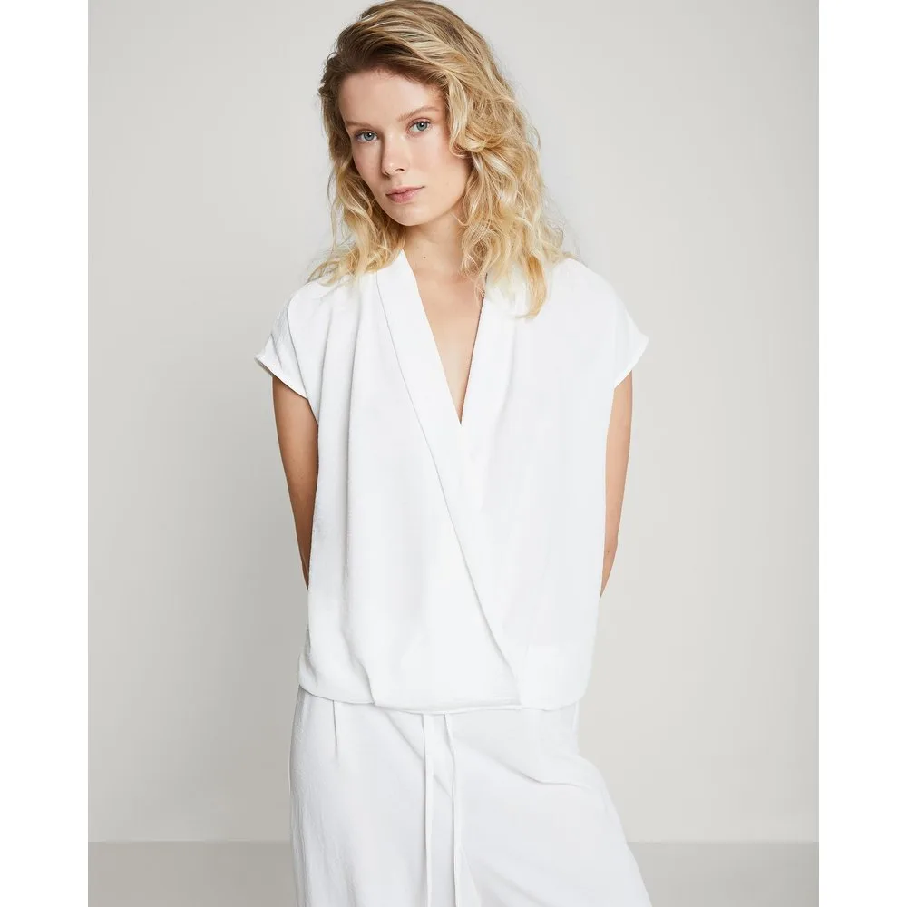 Blusa de mujer cruzada de manga corta - Trucco - FashionsVida