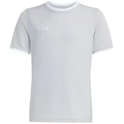 Kids Unisex Entrada 26 T Shirt Football Jersey In Light Grey - Size 7-8y