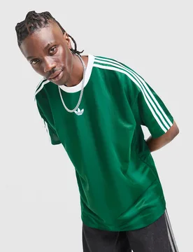 Mens Maglia Poly Jacquard Adicolor - Verde, verde verde Uomo taglia L - Adidas - FashionsVida