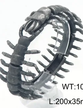 L Stainless Steel Centipede Bracelet Dark Punk Titanium Steel Gothic Biker Chain Unisex Jewelry - Aliexpress - FashionsVida