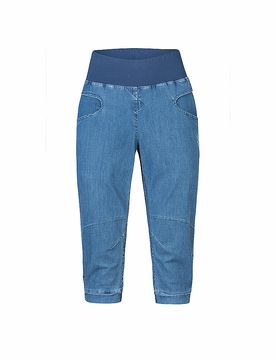 Pantalones de escalada capri 3/4 para mujer azul 34