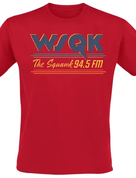 T-Shirt - Season 5 - The Squawk Logo - WSQK 94.5 FM - S bis XXL - für Männer - Größe S - rot - Lizenzierter Fanartikel - Männer - male - Stranger Things - FashionsVida