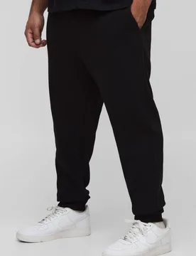 Herren Plus Basic Slim Fit Jogginghose Black Größe 5XL - boohooMAN - FashionsVida