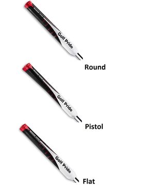 Puttergriff Reverse Taper, weiß/schwarz/rot