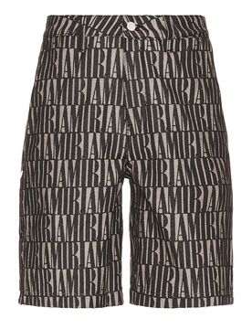 Amiri Jacquard Snap-Off Mini Shorts
