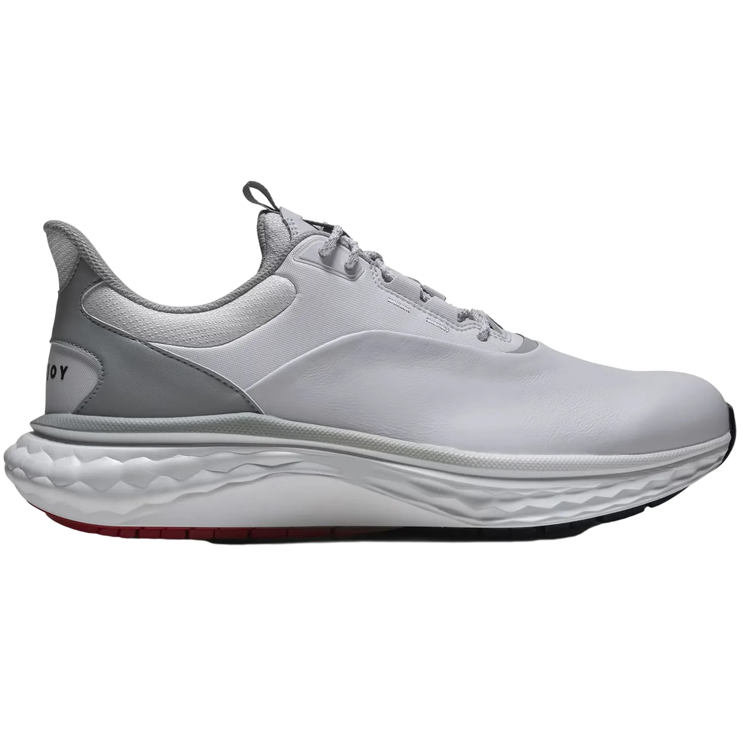 Golfschuhe Herren Quantum, Spikeless, weiss/grau/rot 47 - FootJoy - FashionsVida