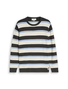 XXL striped crew neck knit male