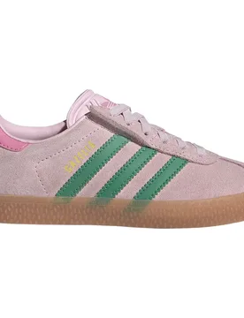 Originals Sneaker Gazelle Comfort Closure Elastic Lace Clear Pink / Court Green / Bliss Pink EU 32 - Adidas - FashionsVida