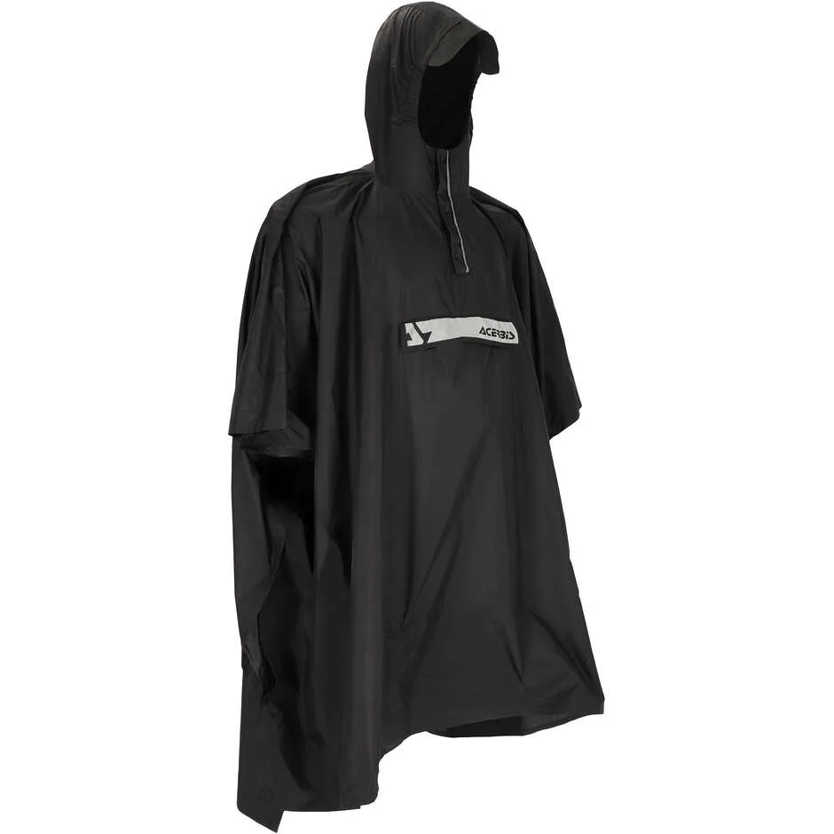 Poncho Copripioggia Nero taglia S/M - Acerbis - FashionsVida
