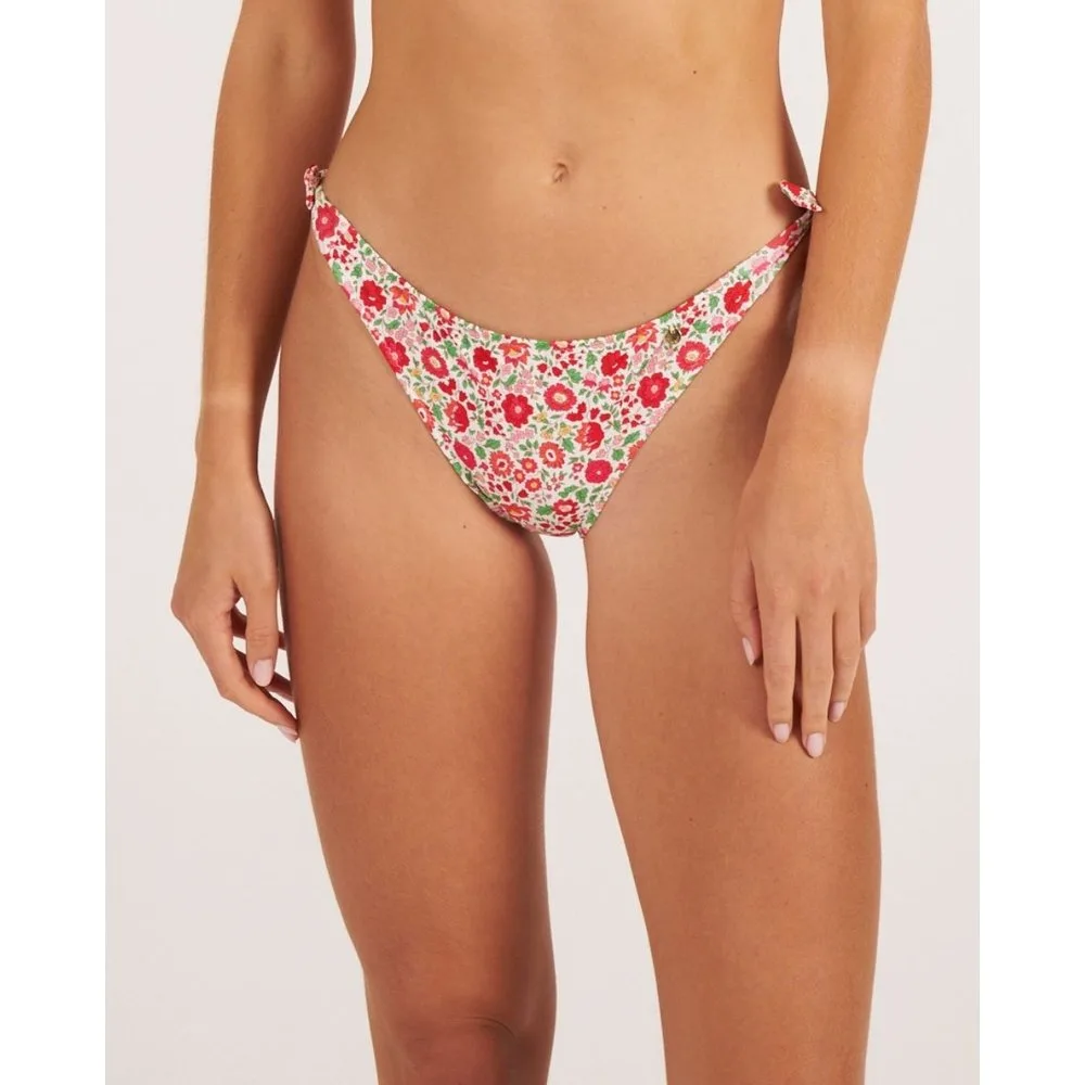 Braga de bikini clásica con lazos y estampado de flores - Bohodot - FashionsVida