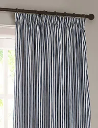 Hebden Blackout Pencil Pleat Curtains Navy Mix