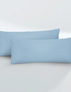 Feinjersey-Kopfkissenbezug Doppelpack eisblau, 2x 40x60 cm - Biberna - FashionsVida