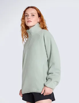 Stockholm Women's Half-Zip Fleece - Green - Green - Size: 14 - Animal - FashionsVida