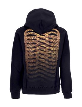 Felpa Cappuccio Uomo Ribs Skin Hoodie Black