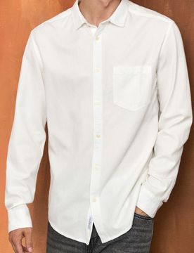 Camicia con viscosa - bianco