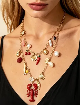 Trendy Boho Woman Jewelry Layered Chain Link Choker Metal Lobster Conch Pendant Necklaces Personalized Summer Party Accessories - Aliexpress - FashionsVida