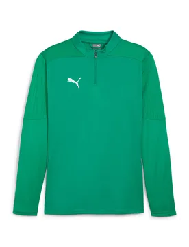 Mens Teamfinal Training 1/4 Zip Top In Green Recycled Material - Size 3xl - Puma - FashionsVida