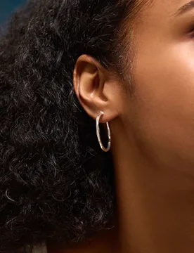 Sterling Silver Plated Hoop Earrings Silver female - Accessorize - FashionsVida