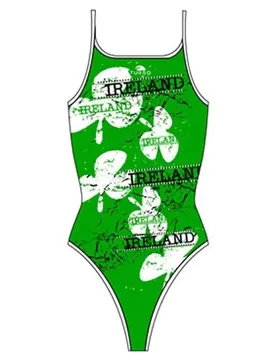 Ireland Swimsuit Green / White 2XL Women - TURBO - FashionsVida