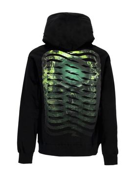 Felpa Cappuccio Uomo Ribs Oxide Hoodie Black