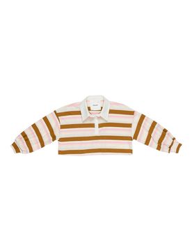 Lulu by Miss Grant Polo Crop Rigata