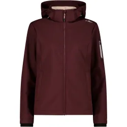 Woman jacket zip hood chaqueta softshell mujer Rojo (36)
